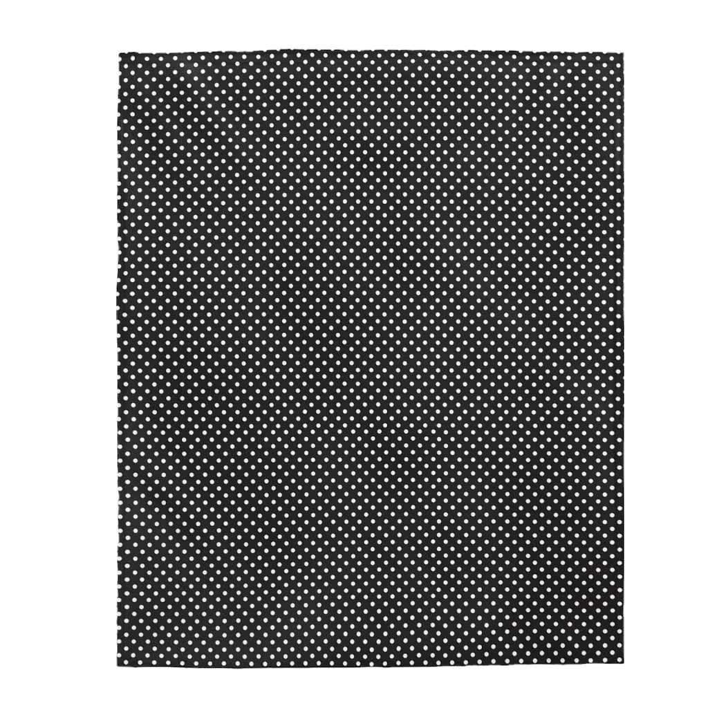 Black & White Polka Dot Plush Blanket