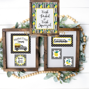 black and white lemon printable bundle