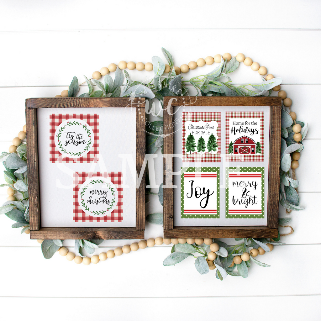 Red & Green Christmas Printable Crafters Bundle