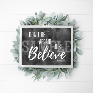 Just Believe Printable