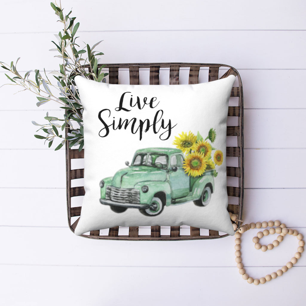 Live Simply Pillow Cover