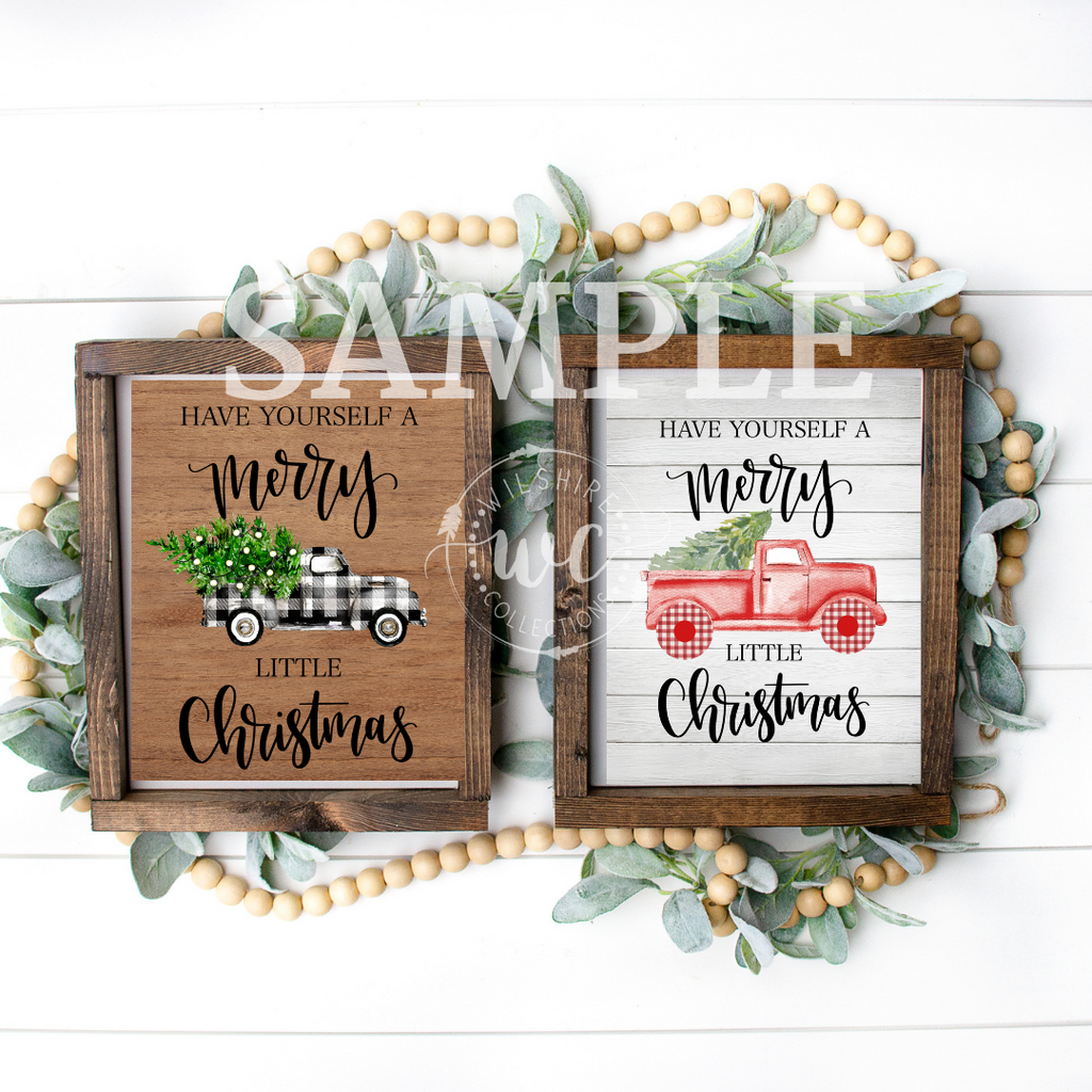 Merry Little Christmas Truck Printable Crafters Bundle
