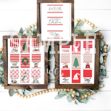 Red & White Ornament Printable Crafters Bundle