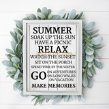 Summer Bucket List Printable