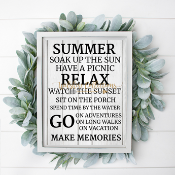 Summer Bucket List Printable