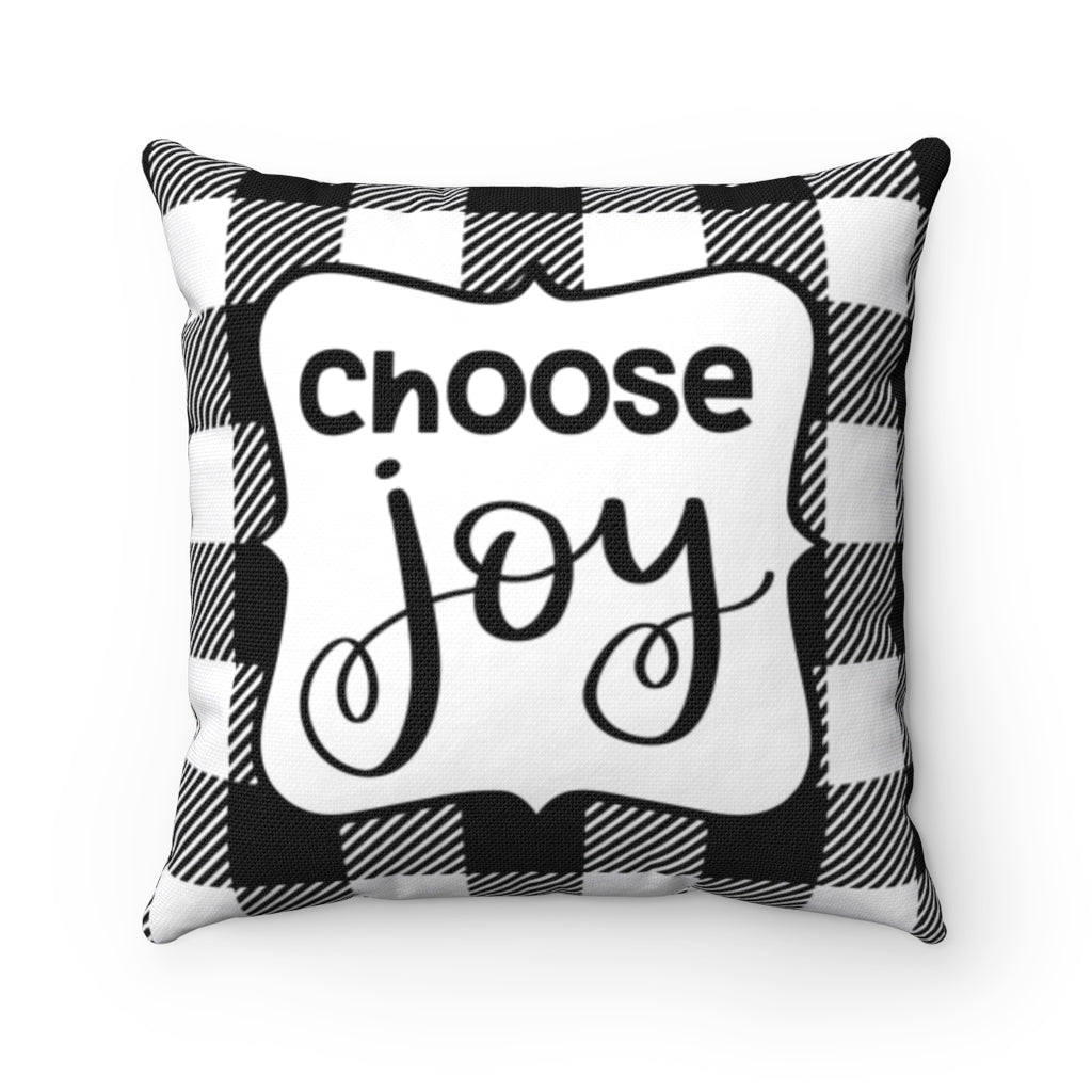 Buffalo check choose joy pillow cover