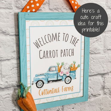 carrot patch easter printable craft