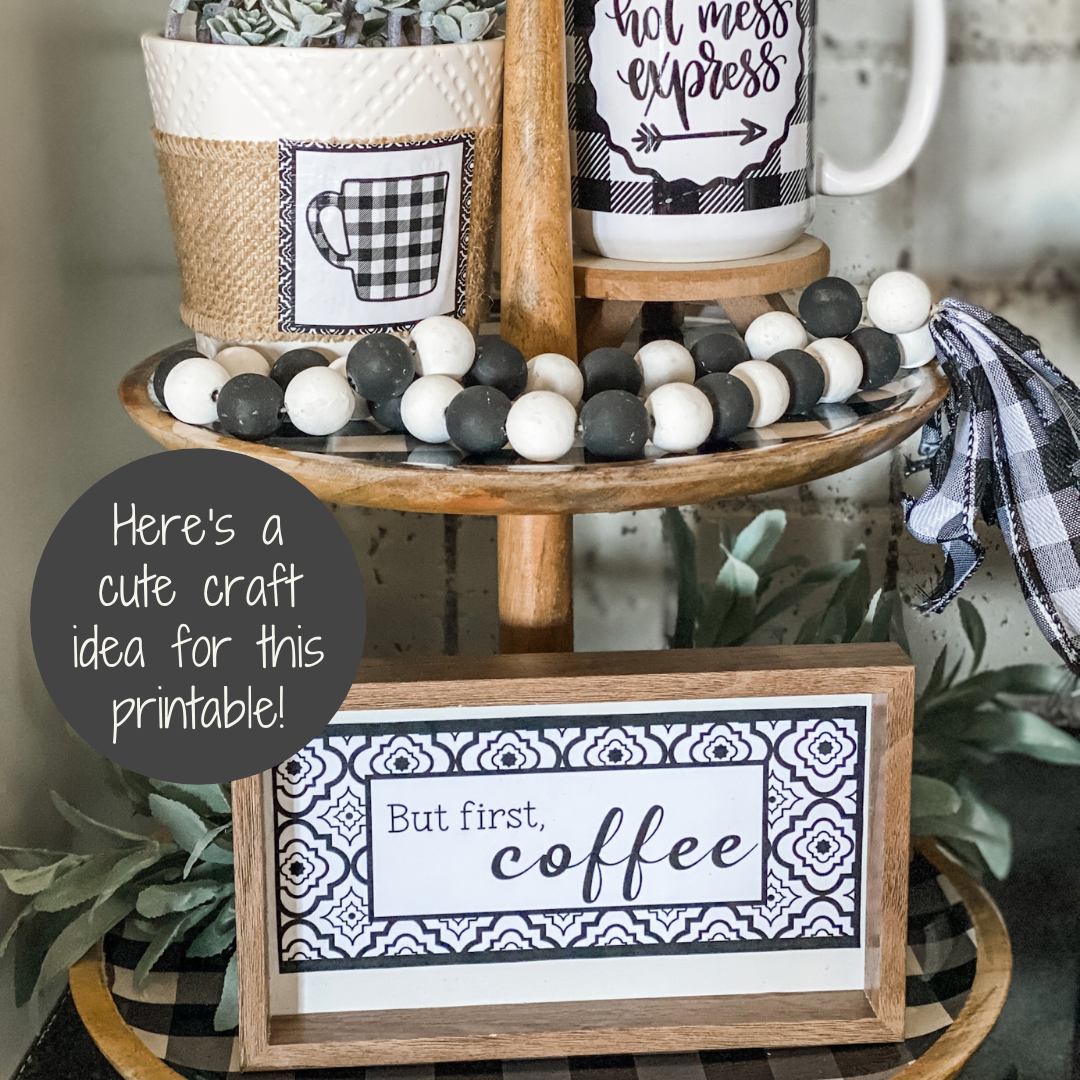 coffee and tea printable craft