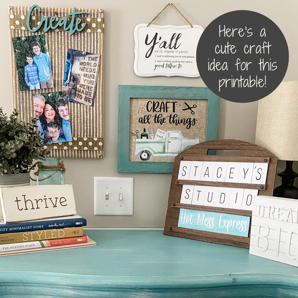 craft all the things truck printable