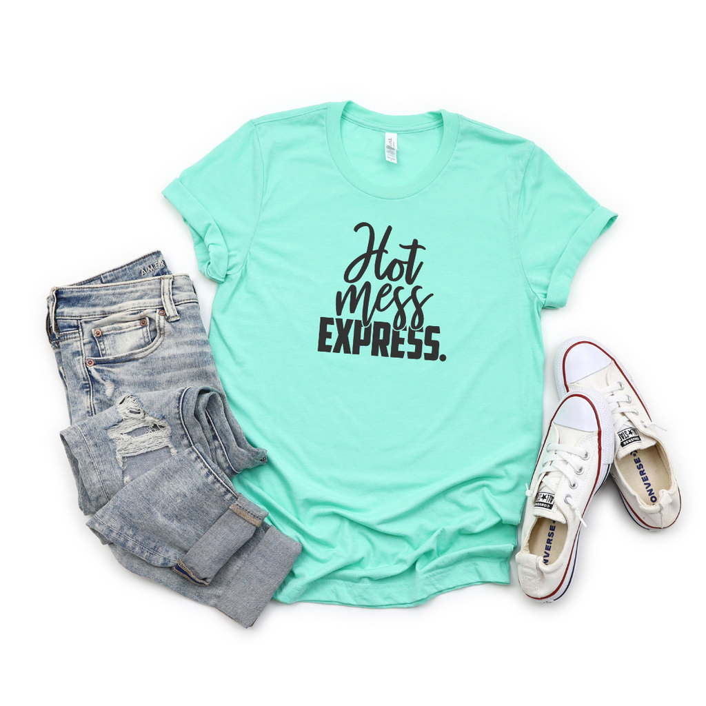 hot mess express tee turquoise