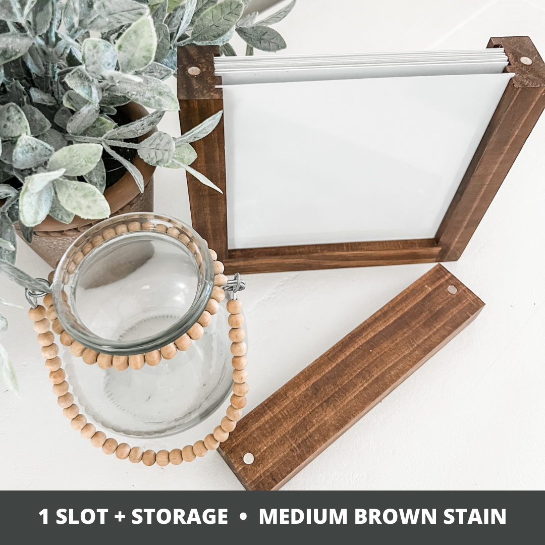 infinity frame 1 slot brown stain