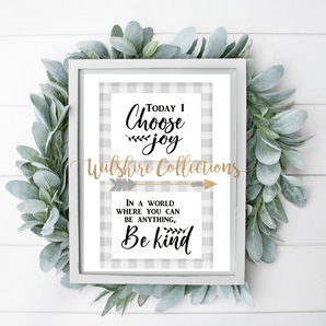 choose joy be kind printable