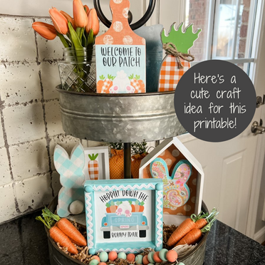 Bunnies & Carrots Printable Craft